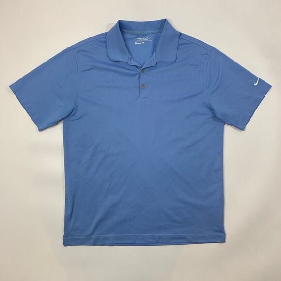 Nike Polo Shirt Mens L Large Blue Jay Golf Dri Fit Tour Performance UV Tech - Picture 2 of 11